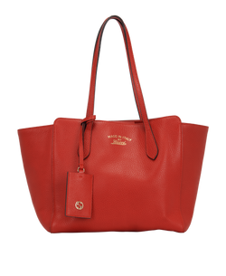 Medium Sling Tote, Leather, Red, DB, 2*